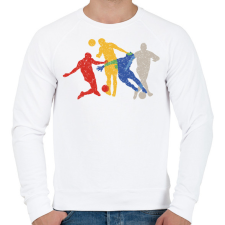 PRINTFASHION Focisták  - Férfi pulóver - Fehér férfi pulóver, kardigán