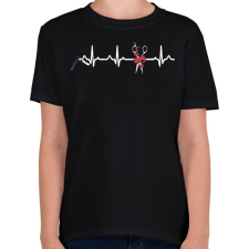 PRINTFASHION Fodrász EKG - Gyerek póló - Fekete gyerek póló