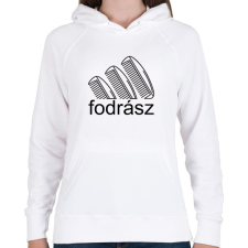 PRINTFASHION Fodrász - márka - Női kapucnis pulóver - Fehér női pulóver, kardigán