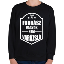 PRINTFASHION FODRÁSZ, NEM VARÁZSLÓ - Gyerek pulóver - Fekete gyerek pulóver, kardigán