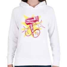PRINTFASHION Fodrász - Női kapucnis pulóver - Fehér női póló