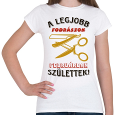 PRINTFASHION Fodrász szülinapja február színes - Női póló - Fehér