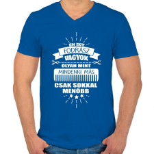 PRINTFASHION Fodrász vagyok - Férfi V-nyakú póló - Királykék férfi póló