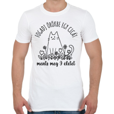 PRINTFASHION Fogadj örökbe egy cicát - Férfi póló - Fehér férfi póló