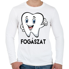 PRINTFASHION Fogászat - Férfi hosszú ujjú póló - Fehér férfi póló
