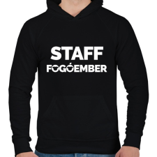 PRINTFASHION Fogóember Staff - Férfi kapucnis pulóver - Fekete férfi pulóver, kardigán