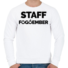 PRINTFASHION Fogóember Staff - Férfi pulóver - Fehér férfi pulóver, kardigán