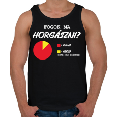 PRINTFASHION Fogok ma horgászni? - Férfi atléta - Fekete