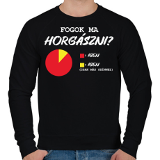 PRINTFASHION Fogok ma horgászni? - Férfi pulóver - Fekete