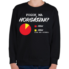 PRINTFASHION Fogok ma horgászni? - Gyerek pulóver - Fekete gyerek pulóver, kardigán