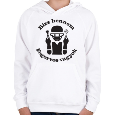 PRINTFASHION Fogorvos vagyok - Gyerek kapucnis pulóver - Fehér