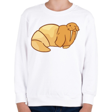 PRINTFASHION Fóka croassiant - Gyerek pulóver - Fehér