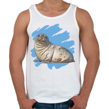 PRINTFASHION Fóka - Férfi atléta - Fehér atléta, trikó