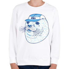 PRINTFASHION Fóka - Gyerek pulóver - Fehér gyerek pulóver, kardigán