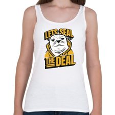 PRINTFASHION fóka-Seal the deal - Női atléta - Fehér női trikó