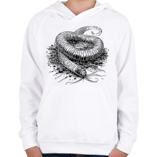 PRINTFASHION Földigiliszta rajz - Gyerek kapucnis pulóver - Fehér gyerek pulóver, kardigán