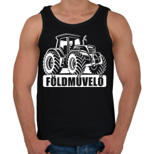 PRINTFASHION Földművelő - Férfi atléta - Fekete atléta, trikó