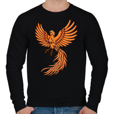 PRINTFASHION Főnix  - Férfi pulóver - Fekete férfi pulóver, kardigán