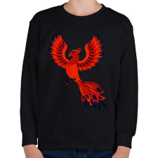 PRINTFASHION Főnix - Gyerek pulóver - Fekete gyerek pulóver, kardigán