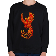 PRINTFASHION Főnix  - Gyerek pulóver - Fekete gyerek pulóver, kardigán