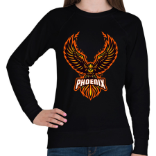 PRINTFASHION Főnix - Női pulóver - Fekete női pulóver, kardigán