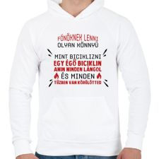 PRINTFASHION Főnöknek lenni olyan könnyű - Férfi kapucnis pulóver - Fehér női pulóver, kardigán
