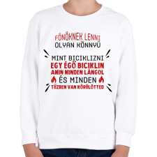PRINTFASHION Főnöknek lenni olyan könnyű - Gyerek pulóver - Fehér gyerek pulóver, kardigán