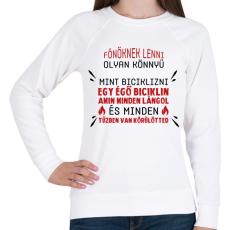 PRINTFASHION Főnöknek lenni olyan könnyű - Női pulóver - Fehér
