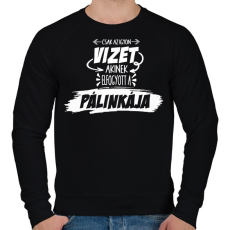 PRINTFASHION Fontos pálinka infó! - Férfi pulóver - Fekete