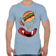 PRINTFASHION Foodporn - Férfi póló - Világoskék