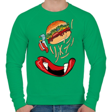 PRINTFASHION Foodporn - Férfi pulóver - Zöld