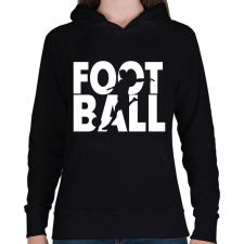 PRINTFASHION Football - Focilabda - Női kapucnis pulóver - Fekete női pulóver, kardigán