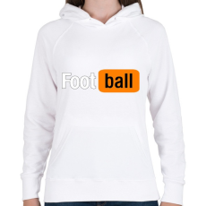 PRINTFASHION football - Női kapucnis pulóver - Fehér