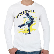PRINTFASHION Football sport - Férfi hosszú ujjú póló - Fehér férfi póló