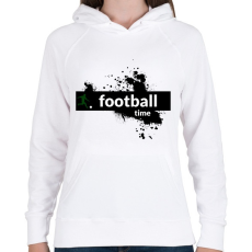 PRINTFASHION footballtime - Női kapucnis pulóver - Fehér