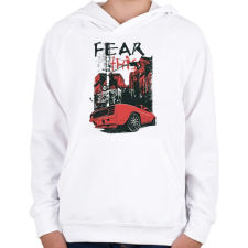 PRINTFASHION Ford Mustang - Gyerek kapucnis pulóver - Fehér gyerek pulóver, kardigán