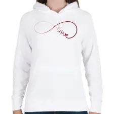 PRINTFASHION Forever1 - Női kapucnis pulóver - Fehér női pulóver, kardigán