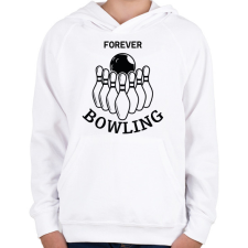 PRINTFASHION Forever bowling - Gyerek kapucnis pulóver - Fehér gyerek pulóver, kardigán