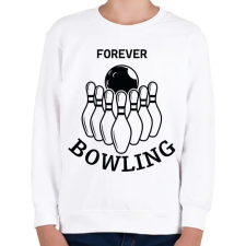 PRINTFASHION Forever bowling - Gyerek pulóver - Fehér gyerek pulóver, kardigán