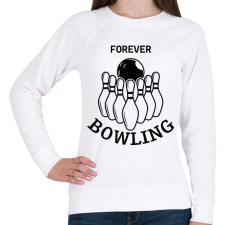 PRINTFASHION Forever bowling - Női pulóver - Fehér női pulóver, kardigán
