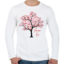 PRINTFASHION Forever Love - Férfi hosszú ujjú póló - Fehér férfi póló