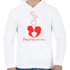 PRINTFASHION Forever mine - Férfi kapucnis pulóver - Fehér férfi pulóver, kardigán