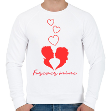 PRINTFASHION Forever mine - Férfi pulóver - Fehér