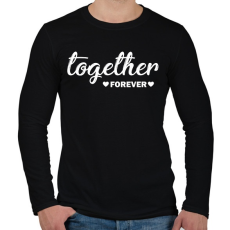 PRINTFASHION Forever together - páros 1 - Férfi hosszú ujjú póló - Fekete
