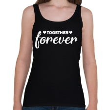 PRINTFASHION Forever together - páros 2 - Női atléta - Fekete női trikó