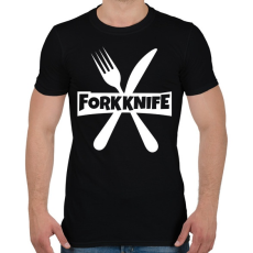 PRINTFASHION Forkknife - Férfi póló - Fekete