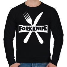 PRINTFASHION Forkknife - Férfi pulóver - Fekete férfi pulóver, kardigán