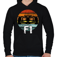 PRINTFASHION Forma1 - Férfi kapucnis pulóver - Fekete