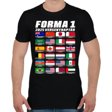 PRINTFASHION Forma 1 2025 versenyek - Férfi póló - Fekete férfi póló