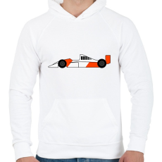 PRINTFASHION Forma 1 car - Férfi kapucnis pulóver - Fehér